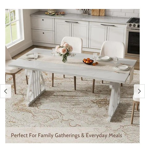 Dining table with faux - with,