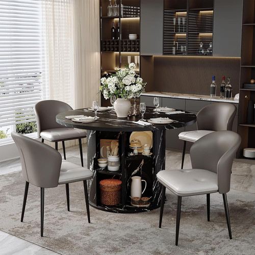Piece modern dining table - 5-piece,