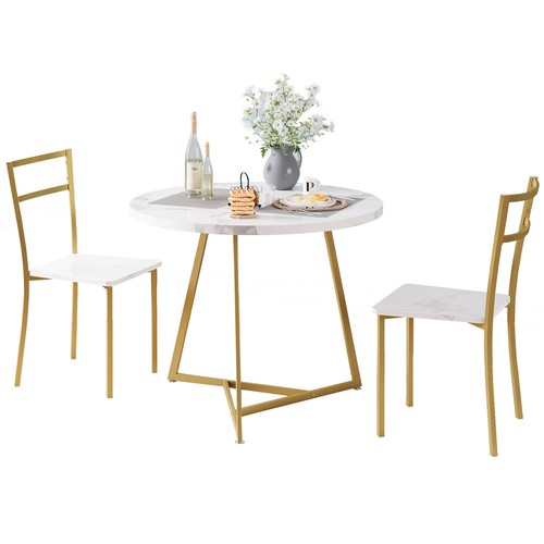 Piece round dining table set - 3-piece,